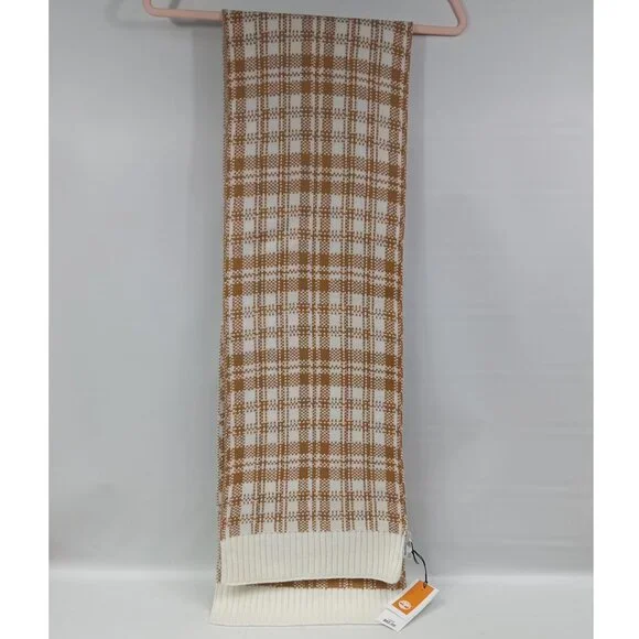 Timberland Plaid Pattern Knit Scarf NWT - Picture 6 of 6
